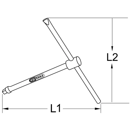 KS Tools 963.3462 9633462 T fogantyú Meghajtás (csavarhúzó) 3/4 (20 mm) 260 mm 1 db