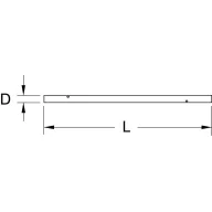 KS Tools 963.8340 9638340 Forgóstift 63 mm 1000 mm 1 db