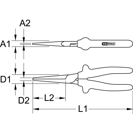 KS Tools 1171280 Plangrip fogó