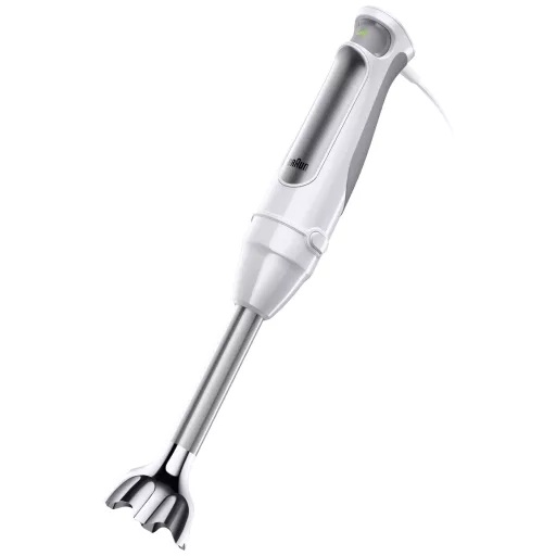 Braun MQ7020 WH Rúdmixer 1000 W BPA mentes, Fokozatmentes sebesség állítás, Keverőpohárral Fehér, Ezüst