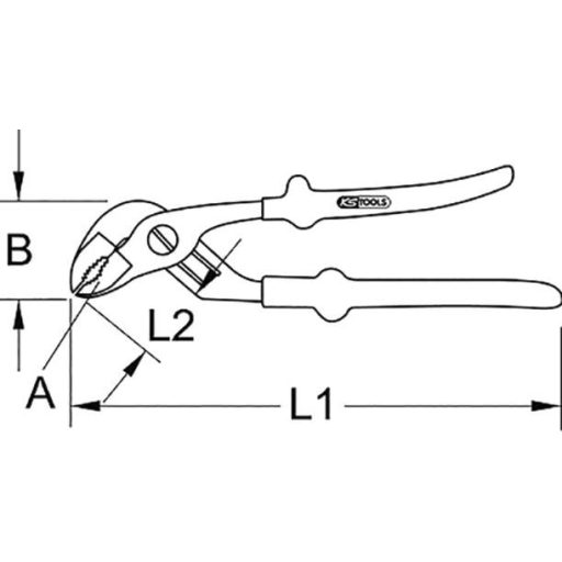 KS Tools 117.1207 1171207 Vízpumpa fogó 260 mm