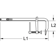   KS Tools 1450432 Szorítási szélesség (max.):300 mm Méret, hossz: 800 mm