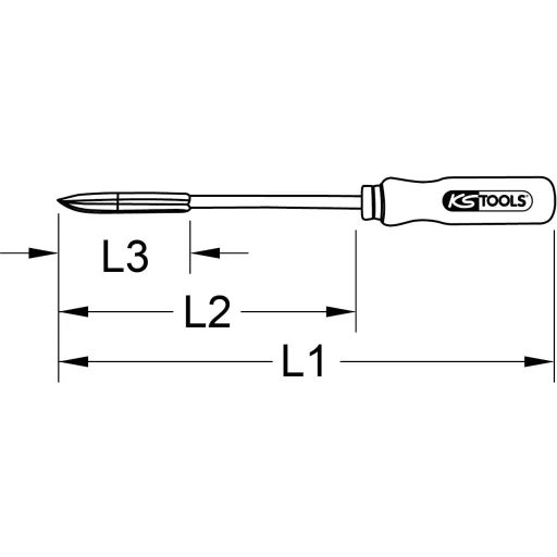 KS Tools 1503249 150.3249 Háromszög kanálkaparó