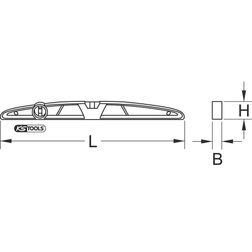 KS Tools 204.4500 2044500 Villanyszerelő vízmérték 500 mm 0.5 mm