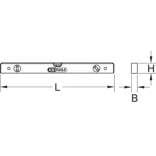 KS Tools 204.5600 2045600 Villanyszerelő vízmérték 600 mm 0.5 mm