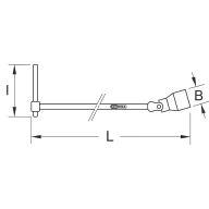   KS Tools 517.1116 5171116 Kettős csuklós kulcs 16 mm Elhajtás Belső hatlap 496 mm 1 db