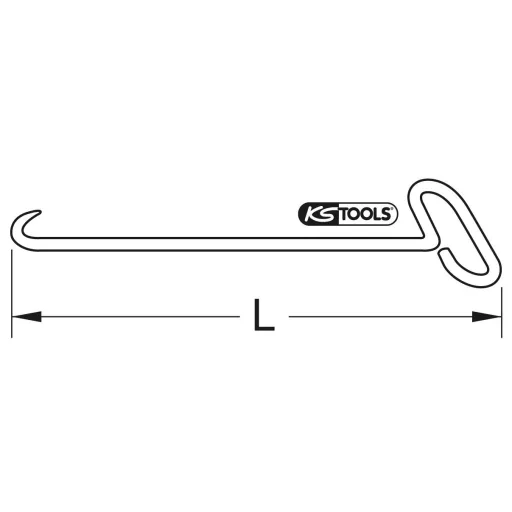 KS Tools 9638273 BRONZEplus aknafedél horog 500 mm