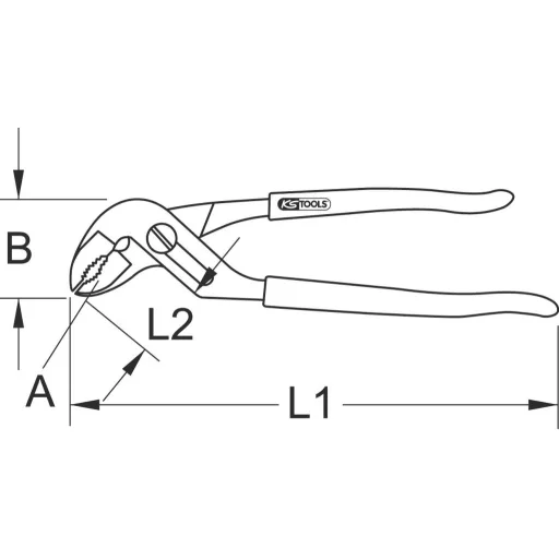 KS Tools 964.1802 9641802 Vízpumpa fogó 260 mm