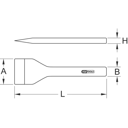 KS Tools 1620433 162.0433 Karcolóvas 100 mm Teljes hossz 220 mm 1 db