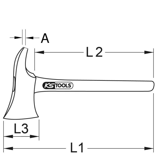 KS Tools 9629032 Tűzoltóbalta 400 mm 1500 Fejsúly 1160 g