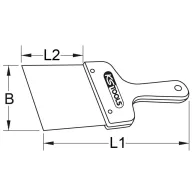 KS Tools 9639562 Széles spakli (H x Sz) 205 mm x 160 mm