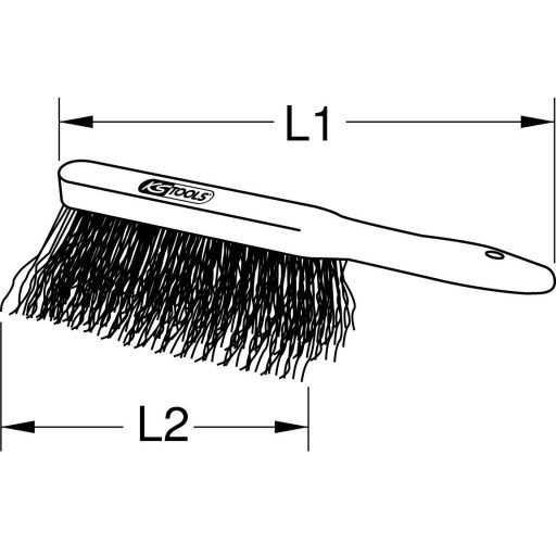 KS Tools 963.9587 Drótkefe Alumínium, Bronz 310 mm 1 db