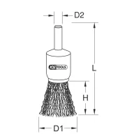   KS Tools BRONZEplus végkefe, drót, hullámos, Ø 26 mm 963.9595 9639595 1 db