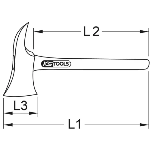 KS Tools 9639610 Tűtoltófejsze 800 mm 2540 Fejsúly 1640 g