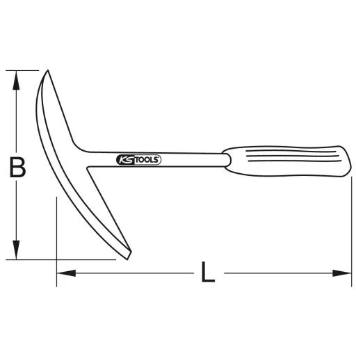 KS Tools 9639611 Kézi csákány 420 mm 1500 Fejsúly 1500 g