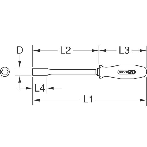 KS Tools 117.1242 Dugókulcs csavarhúzó Kulcsszélesség: 12 mm