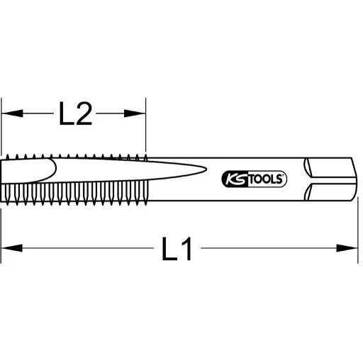 KS Tools 3312140 Kézi menetfúró készlet Metrikus M14 x 2 Jobb Acél 1 db