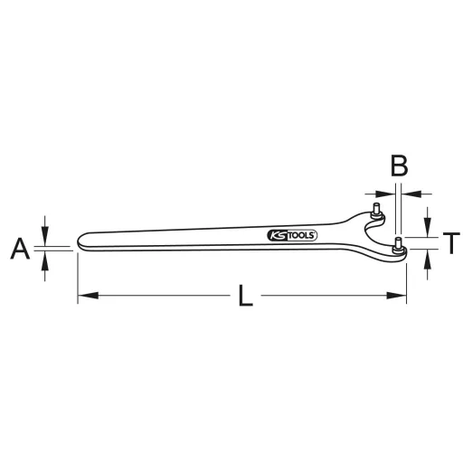KS Tools 5172377 517.2377 Kampós kulcs Kulcsszélesség (metrikus) 80 - 125 mm