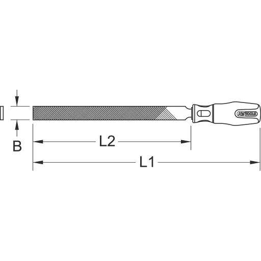 KS Tools 9627301 BERYLLIUMplus lapos reszelő vágás 1 Hossz 360 mm 1 db