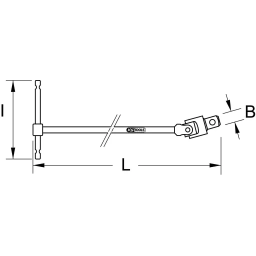 KS Tools 9631055 963.1055 T csuklós kulcs