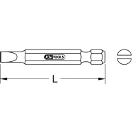   KS Tools 911.3328 Egyenes hornyú bit 10 mm S2 acél Nikkelezett E 6.3 5 db