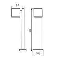   Kanlux 29003 GORI 80 Kültéri lámpatest GU10, Par 16 Antracit