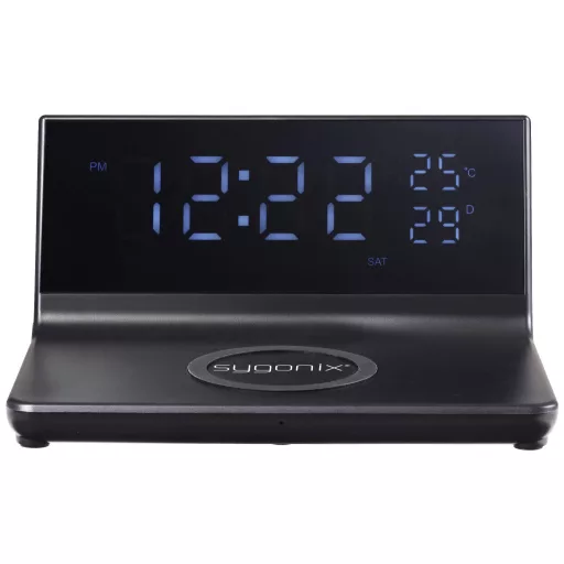 Sygonix Töltőállomás Alarm Clock with Wireless Charger SY-5459860