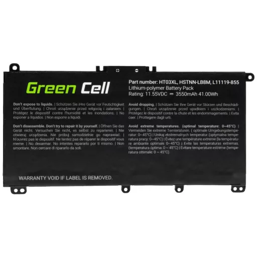 Green Cell Notebook akku HT03XL 11.4 V 3400 mAh HP