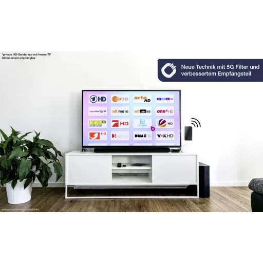 Oehlbach Scope Vision 5G DVB-T2 Aktív DVB-T/T2 laposantenna Beltér Fekete