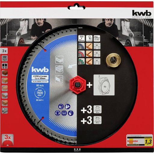kwb 589395 Körfűrészlap készlet 250 x 30 mm 1 db