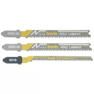   kwb 622320 Homorítófűrészlap készlet, LAMINÁT, famegmunkálás, bimetál, 2 x finom, 1 x görbe 3 db