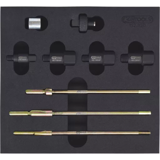 KS Tools 152.1120 MASTER 3 az 1-ben izzítógyertya dörzsárkészlet, 9 db