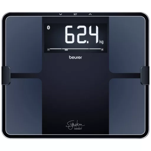 Beurer BF 915 Személymérleg digitális Mérési tartomány (max.)=200 kg Fekete Bluetooth-szal