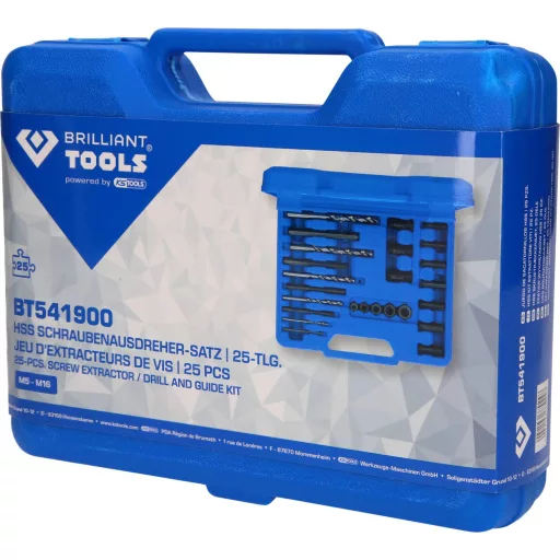 Brilliant Tools BT541900 HSS csavaros kihúzó készlet, 25 db