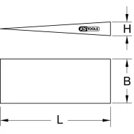 KS Tools 963.2221 BRONZEplus karima ék 230x40x20 mm