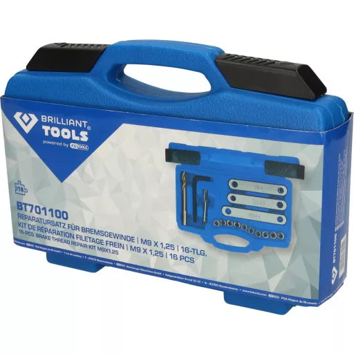 Brilliant Tools BT701100 Javítókészlet fékmenetekhez, M9 x 1,25, 16 db