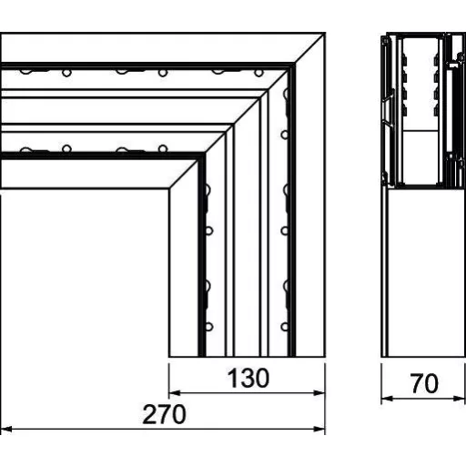 Rehau 6133287 Lapos konzol Alacsony szög (Sz x Mé) 270 mm x 70 mm Ezüst 1 db