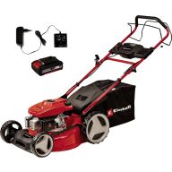   Einhell GC-PM 46 SM HW-E Li Power X-Change Benzin Fűnyíró Töltővel, Akkuval, Hásó kidobó 2000 W 18 V Vágási szélesség (max.) 46 cm Alkalmas 1400 m²