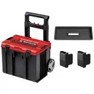   Einhell E-Case L with wheels 4540014 Szállító kocsi Műanyag Fekete, Piros (H x Sz x Ma) 444 x 330 x 131 mm