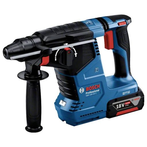 SDS-Plus akkus ütvefúró 18 V 5 Ah Lítiumion, Bosch Professional GBH 18V-24 C