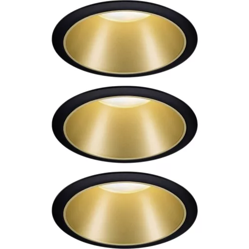 Paulmann 4064161242248 Cole Coin Beépíthető lámpa 4 részes készlet LED 6 W Fekete, Arany