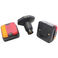   Berger & Schröter Utánfutó világítás készlet 7 pólusú Féklámpa, Tolatólámpa, Irányjelző 12 V/DC Bluetooth vezeték nélküli kapcsolat, Mágneses tartóval