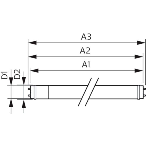 Philips LED LED csövek EEK: E (A - G) G13 Cső forma T8 KVG 20 W Semleges fehér (Ø x H) 28 mm x 1500 mm 10 db