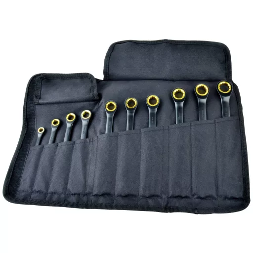 Brüder Mannesmann Q25210 Quantool Állítható villáskulcs készlet 10 részes Kulcsszélesség (metrikus) 8 - 19 mm