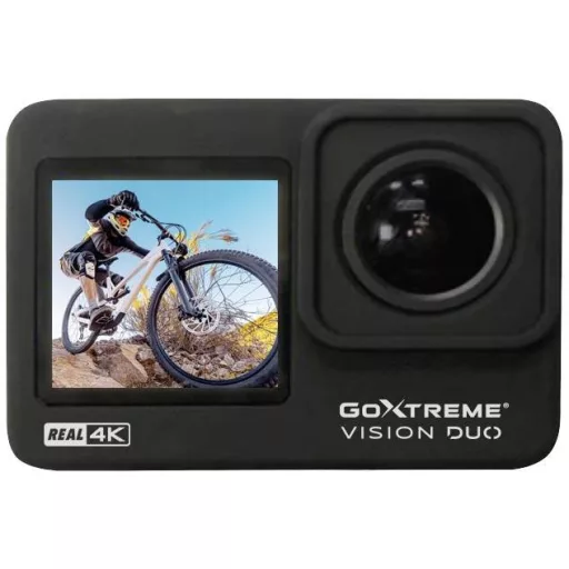 GoXtreme GoXtreme Vision Duo 4K Akciókamera 4K, Kettős kijelző, Fröccsenő víz ellen védett, Porvédett, Vízálló , WLAN, Lassítíott felvétel