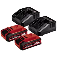   Einhell RASARRO 36/34 (2x3,0Ah) Power X-Change Akku Akkus fűnyíró 2. Töltőkészülék, 2 db akkuval 3000 mAh 18 V Vágási szélesség (max.) 34 mm Alkalmas 300 m²