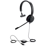   Jabra Evolve 20 On Ear headset Vezetékes Mono Fekete mikrofon zajelnyomás Headset, Hangerő szabályozás Számítógép