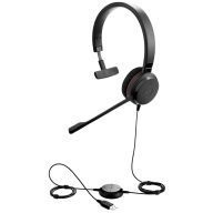   Jabra Evolve 20SE Számítógép On Ear headset Vezetékes Mono Fekete mikrofon zajelnyomás Headset, Hangerő szabályozás