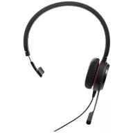   Jabra Evolve 20SE Számítógép On Ear headset Vezetékes Mono Fekete mikrofon zajelnyomás Headset, Hangerő szabályozás