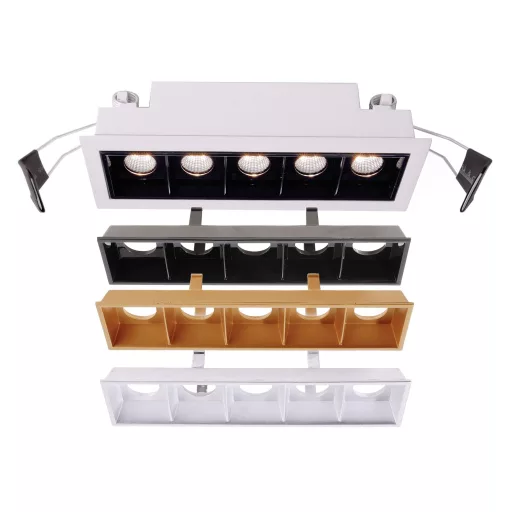 Deko Light 565250 Ceti 5 LED-es beépíthető lámpa Fixen beépített LED-es EEK: G (A - G) 10.50 W Fehér